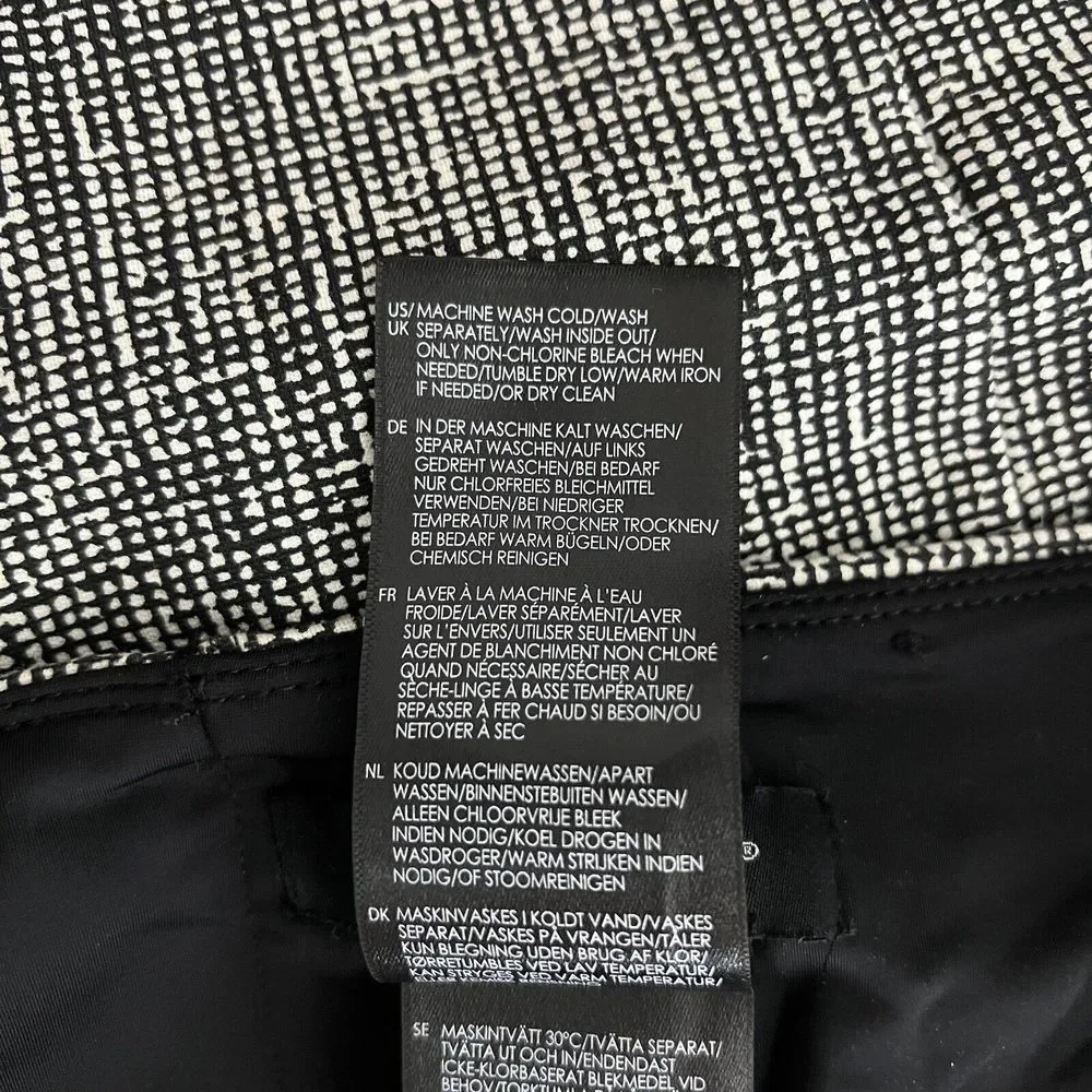 Liverpool Skirt Womens 6 Black White Check Pencil Straight Skirt Business Career